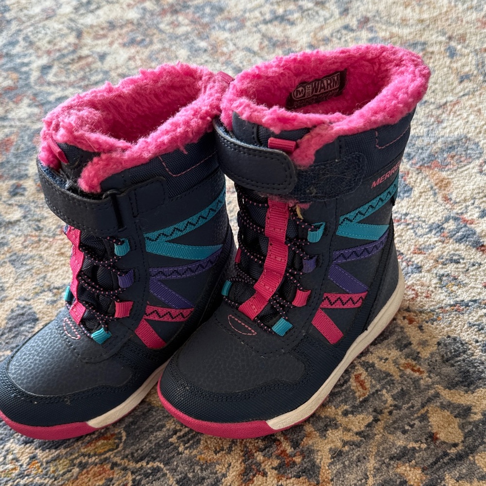 Merrell Kids' Pink and Blue Rain & Snow Boots